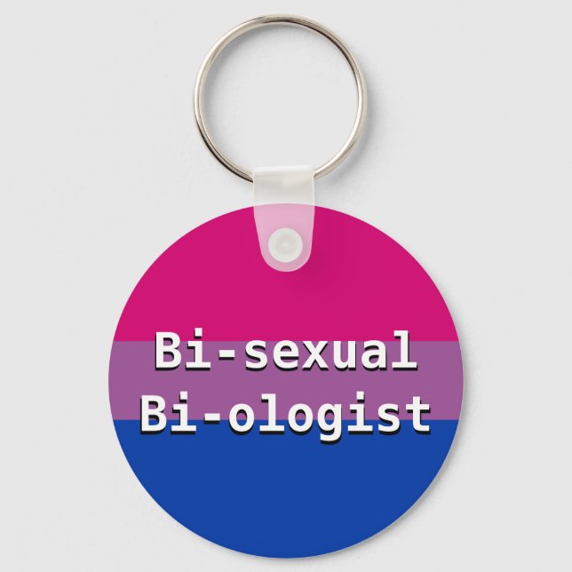 Button-Schlüsselanhänger für Bisexual Biologe Schlüsselanhänger (Vorderseite)