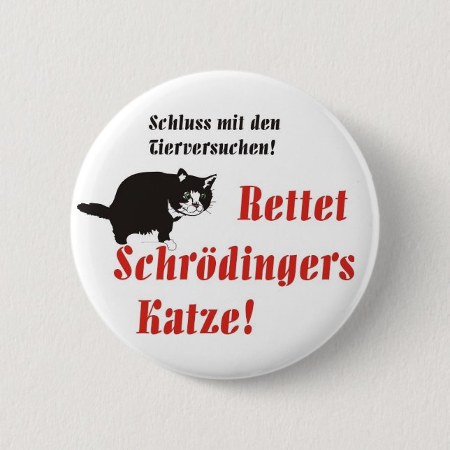 Button Schrödingers Katze (Vorderseite)