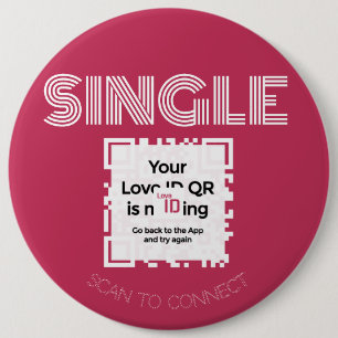 Button - "SINGLE" - RED - QR - GLAM Collection 