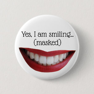 Button Smile - für Masken