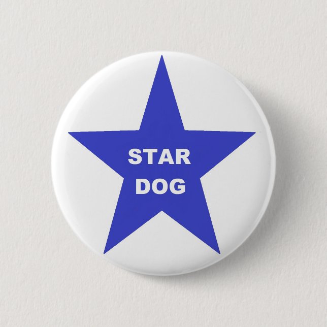 Button Star Dog auf Blue Star (Vorderseite)