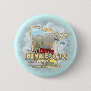 Button-Taste Minnesota Lighthouse Button
