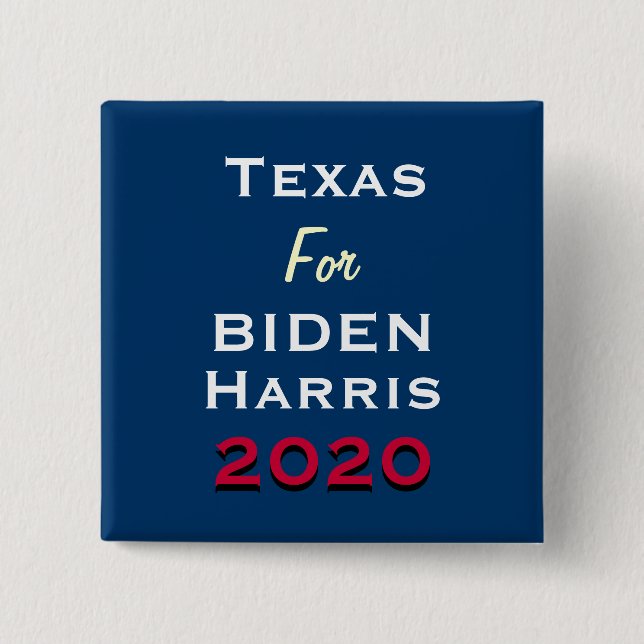 Button "Texas for BIDEN HARRIS 2020" (Vorderseite)