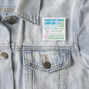 Button Transplantation starke Organspende Bewussts