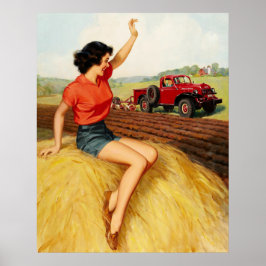 Button über Haystack Art Poster