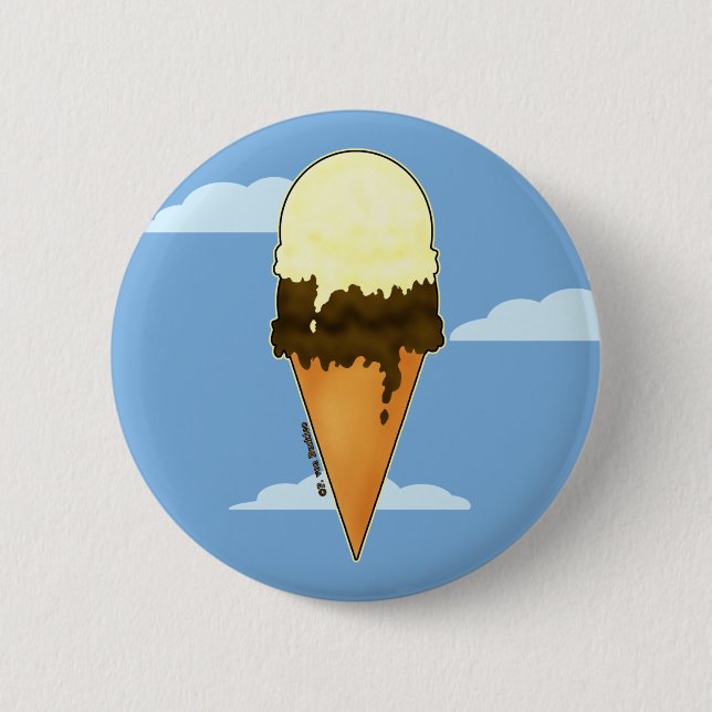 Button und Buttons für niedliches Eiskrem (Vorderseite)