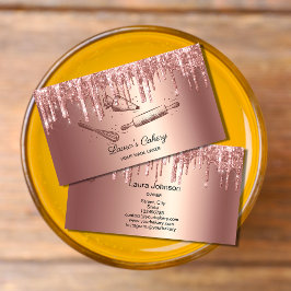 Button- und Whiskkuchenbacken Bohren Gold Visitenkarte