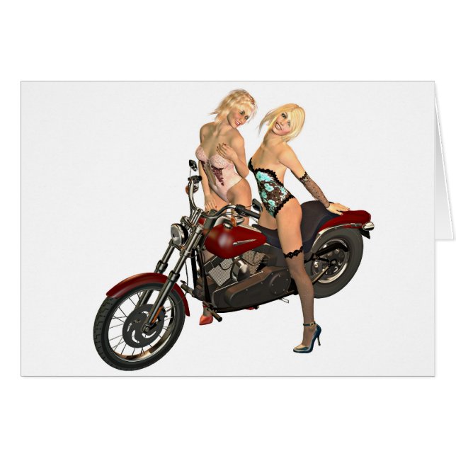 Button-up Bikermädchen (Vorderseite (Horizontal))