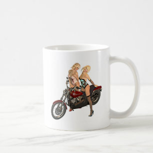 Button-up Bikermädchen Kaffeetasse