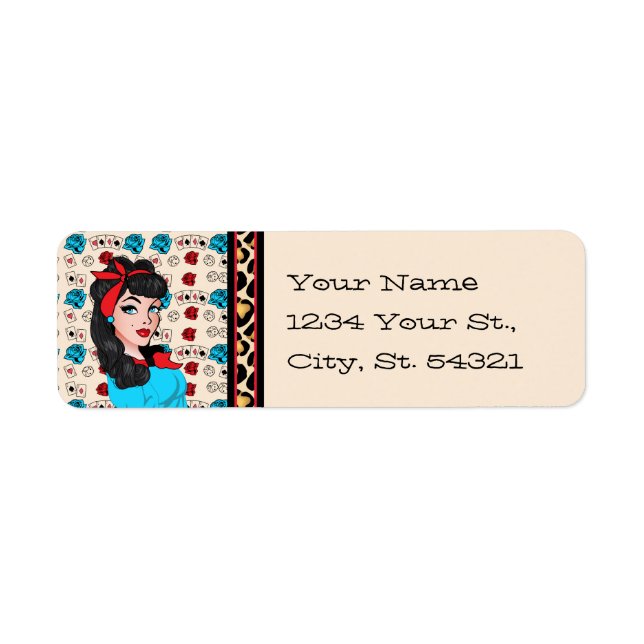 Button-up Girl Address Labels (Vorne)