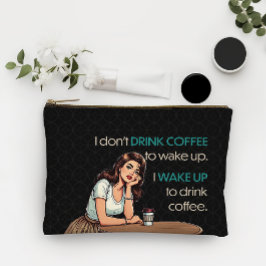 Button-up Girl - Ich Weckte auf, Kaffee-Kosmetiktü Zubehörtasche