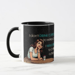 Button-up Girl - Ich Weckte auf, um Kaffee zu trin Tasse