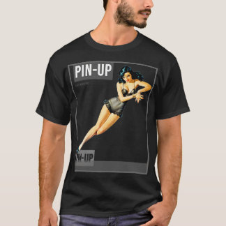 Button up Girl Vintag Pinup Magazine 21 T-Shirt