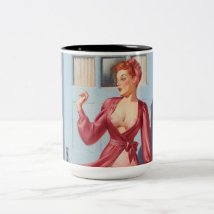 Button-Up-Girl Zweifarbige Tasse