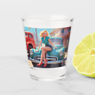 Button-Up-Glas aus Shot Glass Schnapsglas