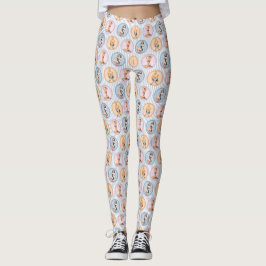 Button Up Ladys - Retro Models Pinups Leggings