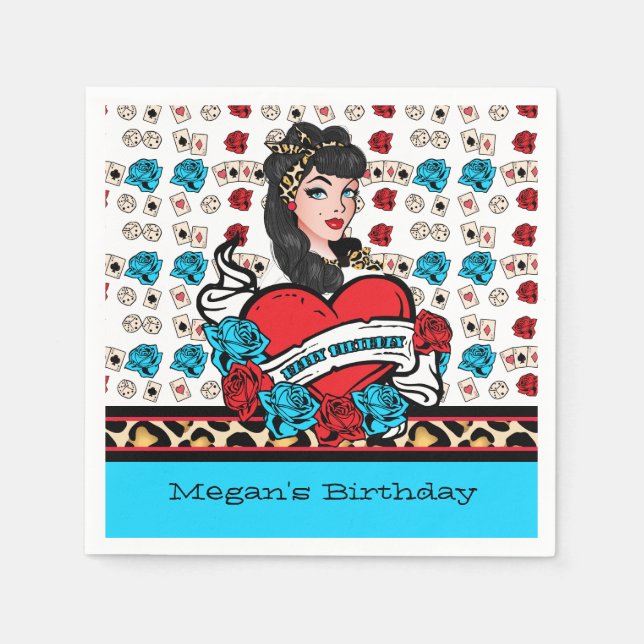 Button-up, Rock-A-Billy Serviette (Vorderseite)