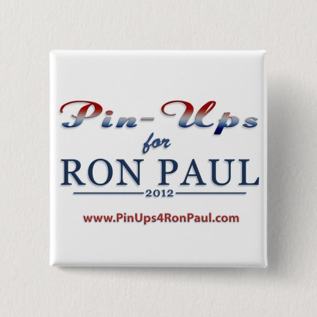 Button-UPS für Ron Paulquadrat-Knopf Button (Vorderseite)