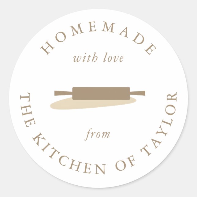 Button | Von der Küche | ZUHAUSE Runder Aufkleber (Vorderseite)