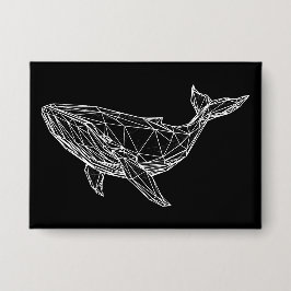 Button White Whale Minimalist 