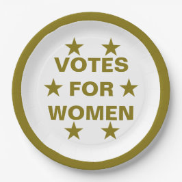 Button zum Frauenwahlrecht Pappteller