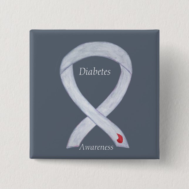 Button zur Sensibilisierung für Diabetes (Vorderseite)