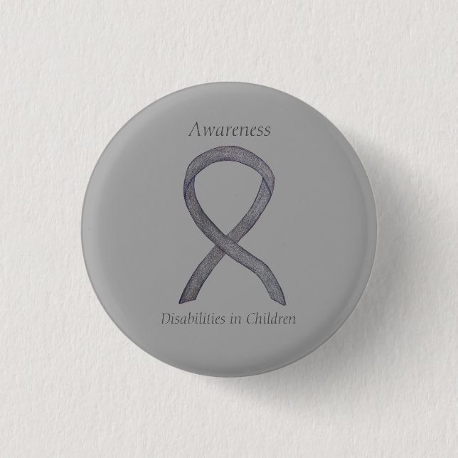 Button zur Sensibilisierung für Kinderbehinderunge (Vorderseite)