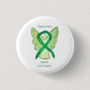 Buttone der Rückenmarksverletzung Engel Awareness  Button