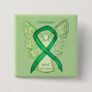 Buttone der Rückenmarksverletzung Engel Awareness Button