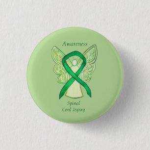 Buttone der Rückenmarksverletzung Engel Awareness  Button