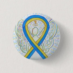 Buttone des Blauen und Gelben Schleifengrabens Button
