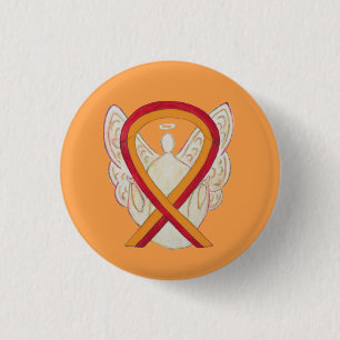 Buttone des Roten und Orangen-Band-Bewusstseins Button