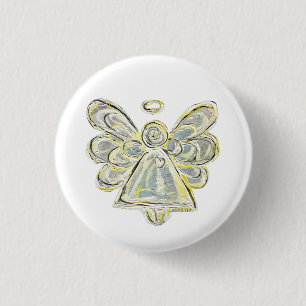 Buttone des Silberleuchters Angel Art Button