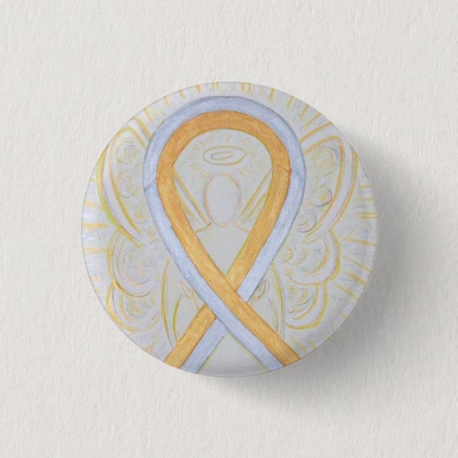 Buttone des Silbernen und Goldbarren-Bewusstseins Button (Vorderseite)