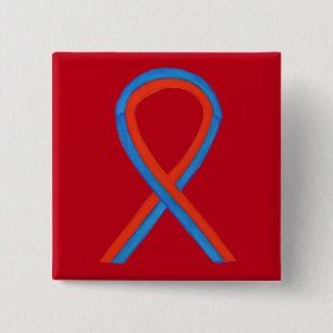 Buttone für das Blaue und das Rote Band-Bewusstsei Button