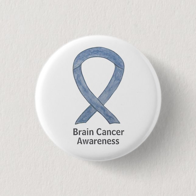 Buttone für das Brain Cancer Gray Awareness Ribbon Button (Vorderseite)