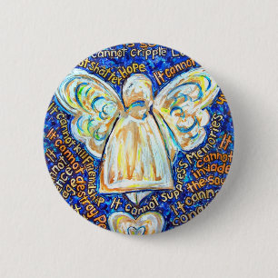 Buttone für den Angel-Button mit blauer und golde Button