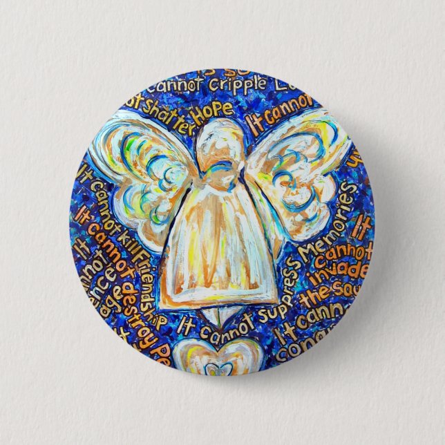 Buttone für den Angel-Button mit blauer und golden Button (Vorderseite)
