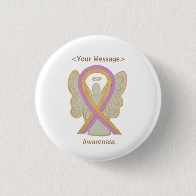 Buttone für den rosa und goldenen Angel Button (Vorderseite)
