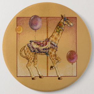 Buttone, Knöpfe - Karussell-Giraffe Button