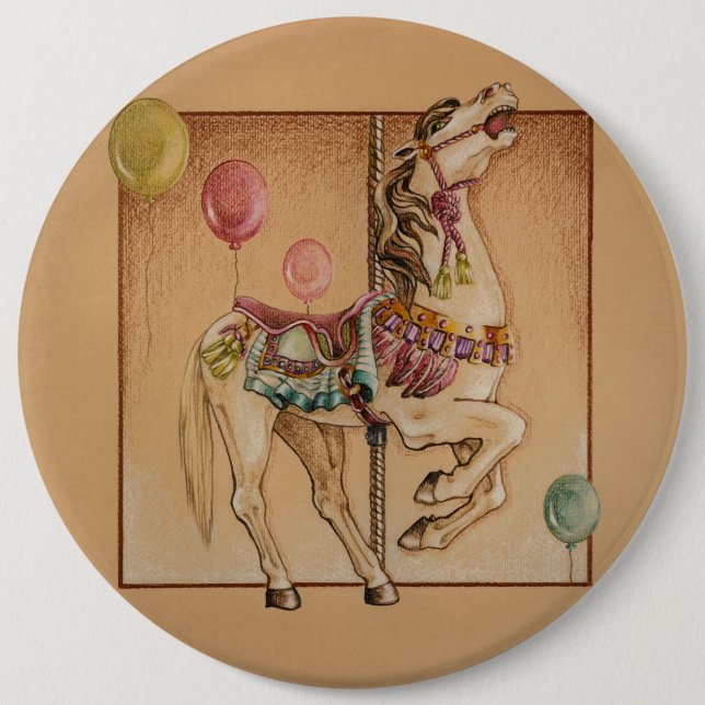 Buttone, Tasten - Happy Horse Carousel Button (Vorderseite)