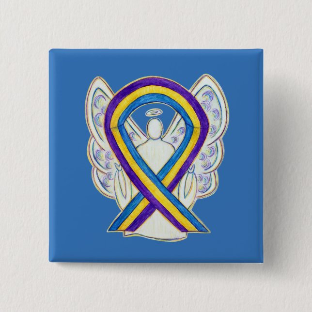 Buttons für das Button "Blase Cancer Awareness Rib (Vorderseite)