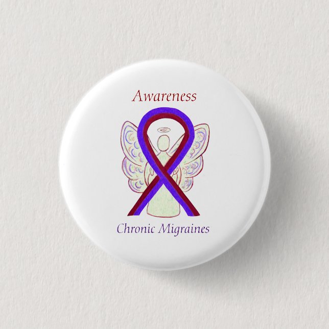 Buttons für den Angel Chronic Migraines Awareness  (Vorderseite)
