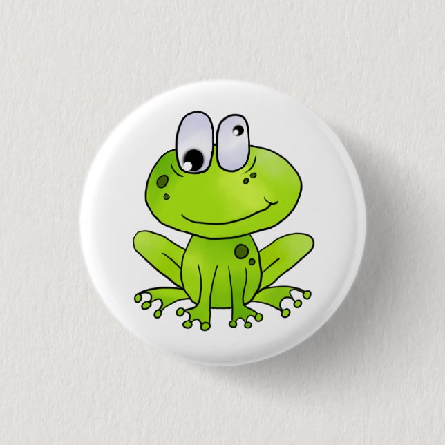 Buttons, lustiger Frosch Button (Vorderseite)