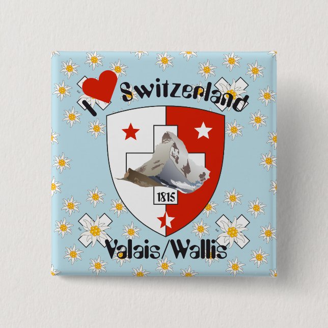 Buttons Wallis Suisse-Schweiz (Vorderseite)