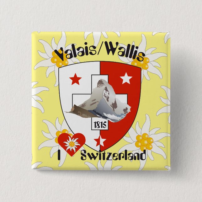 Buttons Wallis Suisse-Schweiz (Vorderseite)