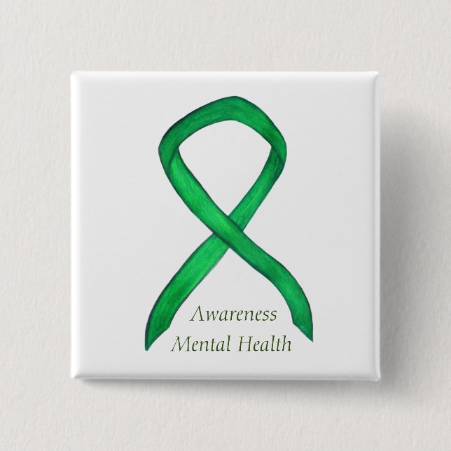 Buttons zum Button "Green Awareness Ribbon" für ps (Vorderseite)