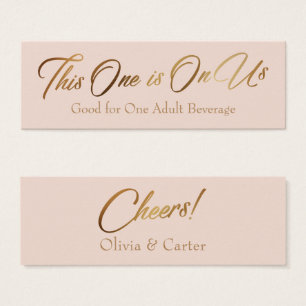Buvez des billets, Slim, Elegant Script or sur Blu