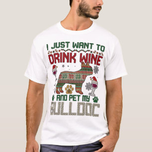 Buvez du vin Bulldog Chien Sweat Ugly Chapeau de P