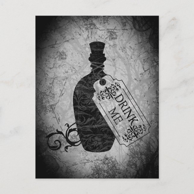 Buvez-Moi Carte postale Gris Bouteille (Devant)
